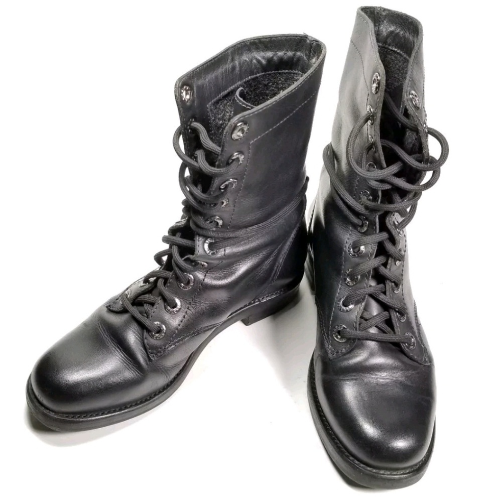 Schutz Lace Up Leather Boots Size 6 B